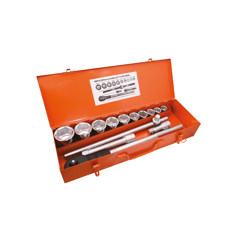 Coffret de douilles 3/4" 14 pcs