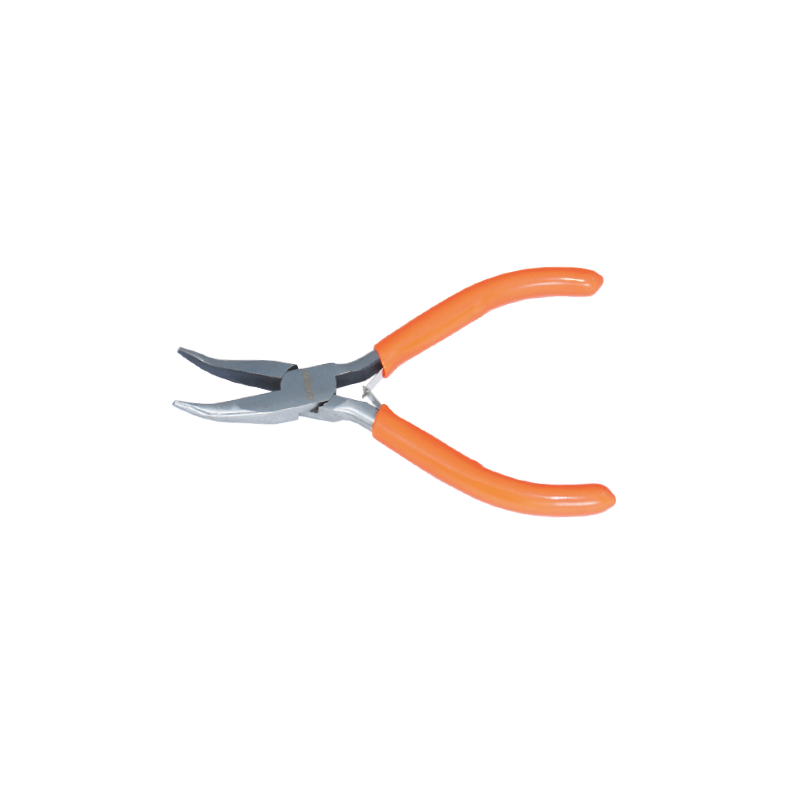 594003 - Pince mini électronique à becs demi-ronds coudées