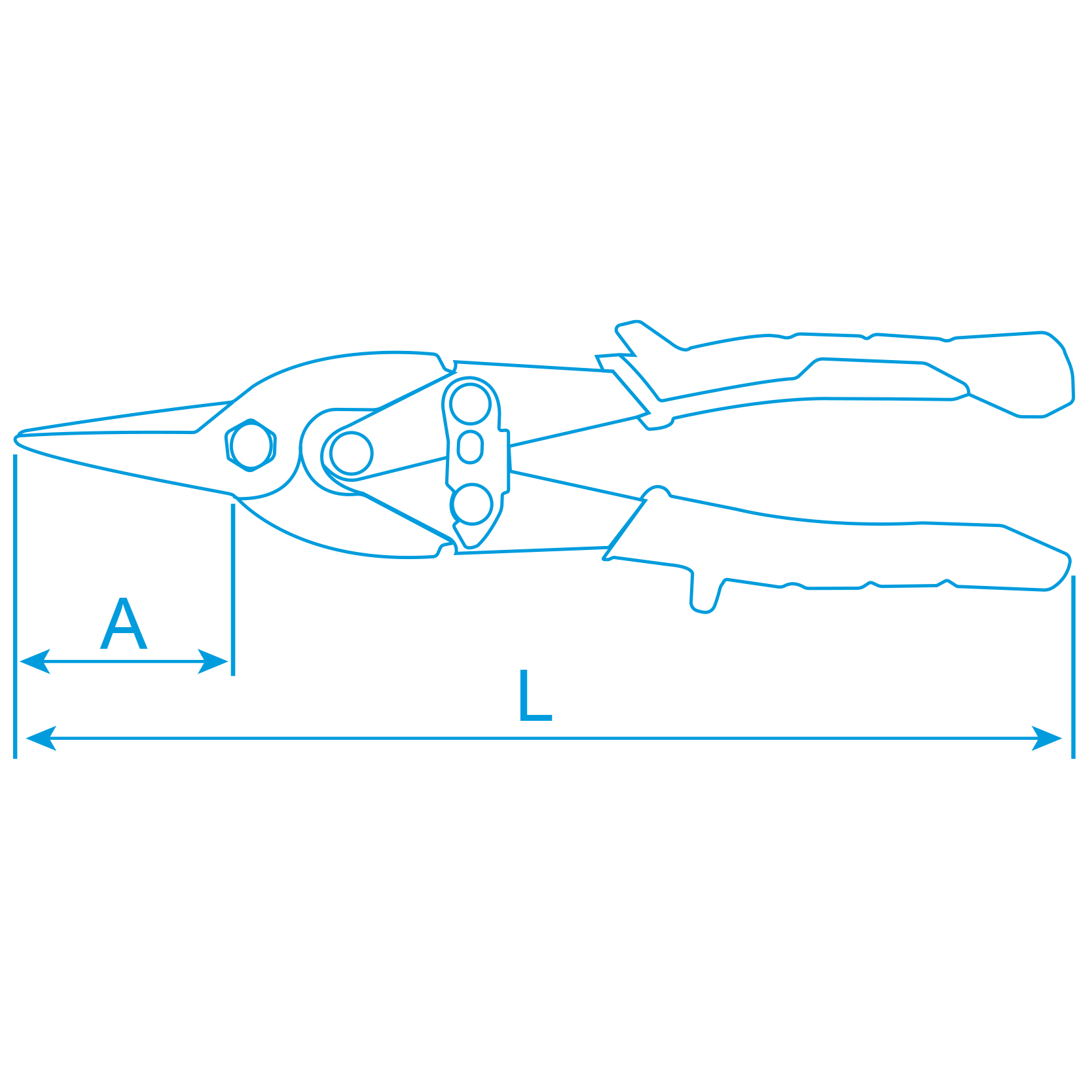 Cisaille à tôle coupe tout droit – Image 2