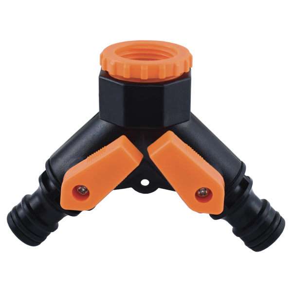 770713 - Raccord Y de robinet à 2 sorties 1/2"-3/4" RP21